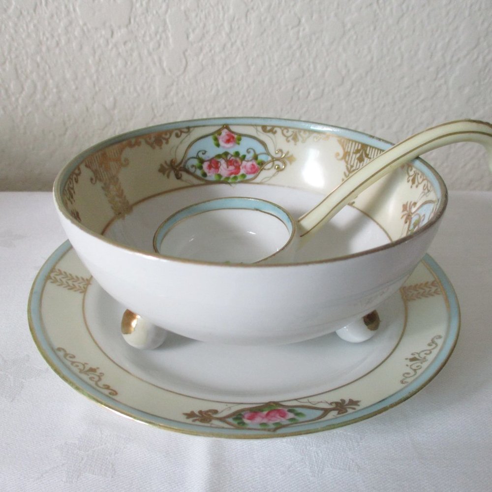 Nippon 3 Pc. Porcelain Mayo / Condiment Set